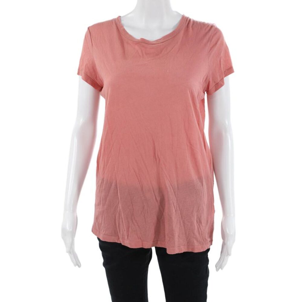 Calypso Saint Barth Women Basic Pink Cotton Tee Crew Short Sleeve Size S
